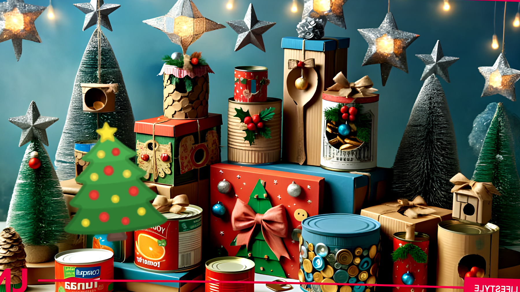 10 idee creative per decorare la casa a Natale con scatole e barattoli di latta (FOTO)