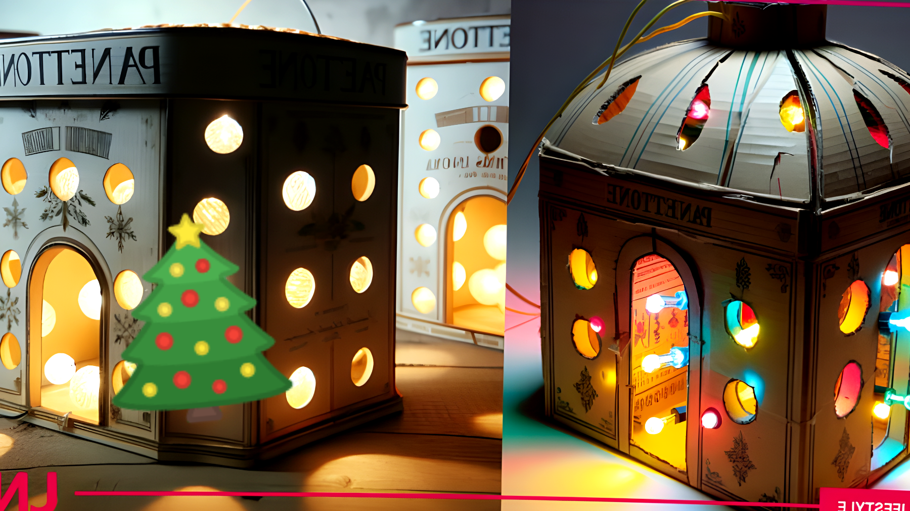 Scopri l'incredibile modo per illuminare la casa a Natale: usa le scatole dei panettoni!