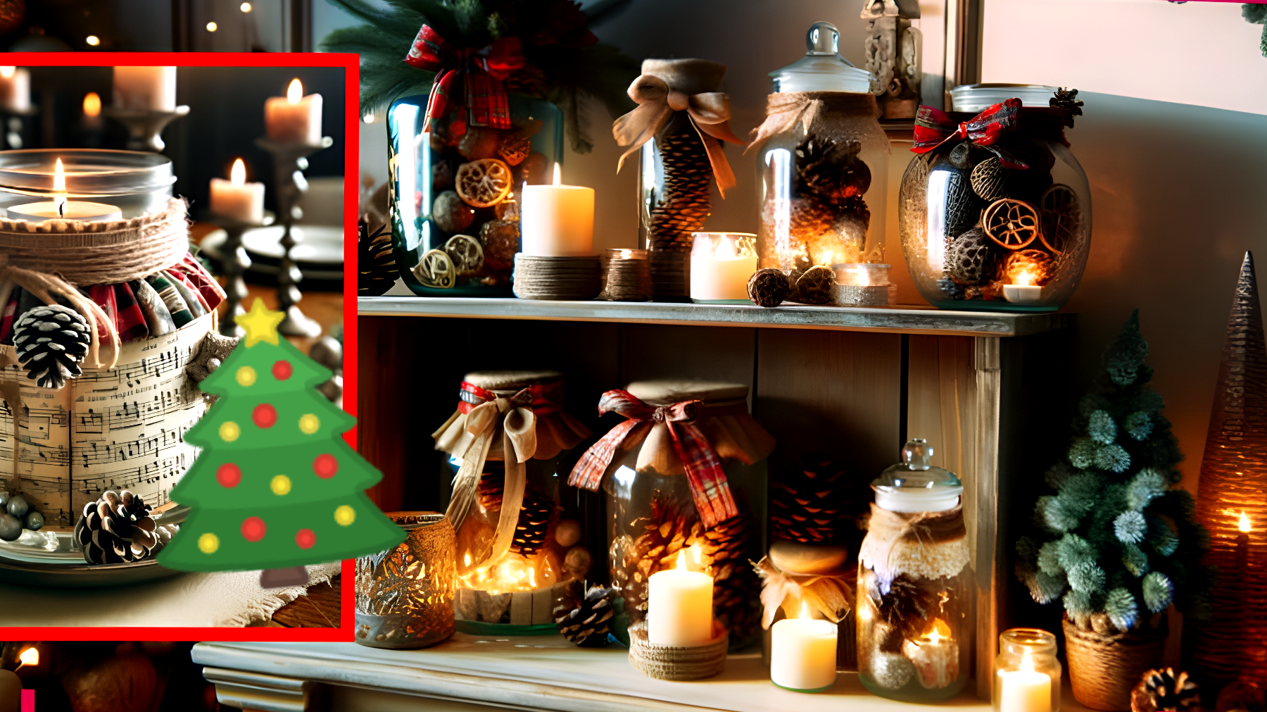 Scopri come decorare la tua casa a Natale con dei bellissimi vasetti fai da te! (Foto)