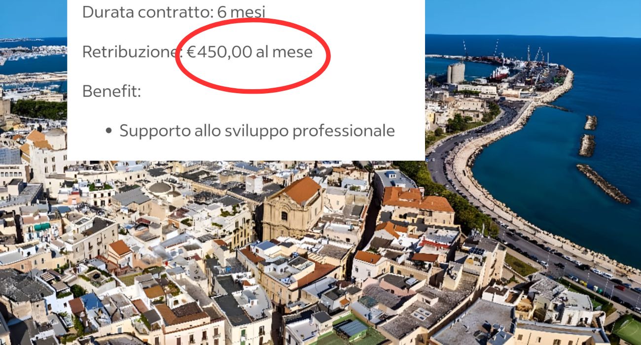 Bari, l'annuncio di lavoro indigna il web: "450 euro al mese: quante ore devo lavorare"