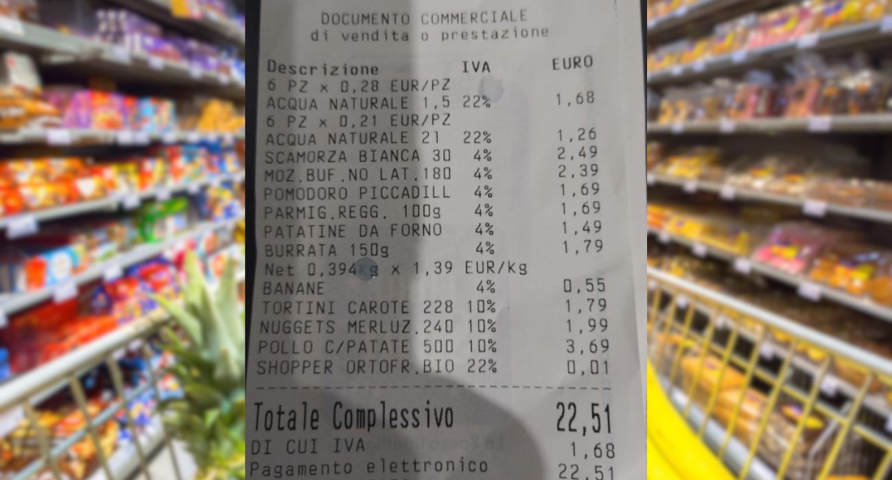 Controlla lo scontrino della spesa al supermercato e resta senza parole: "Com'è possibile?"