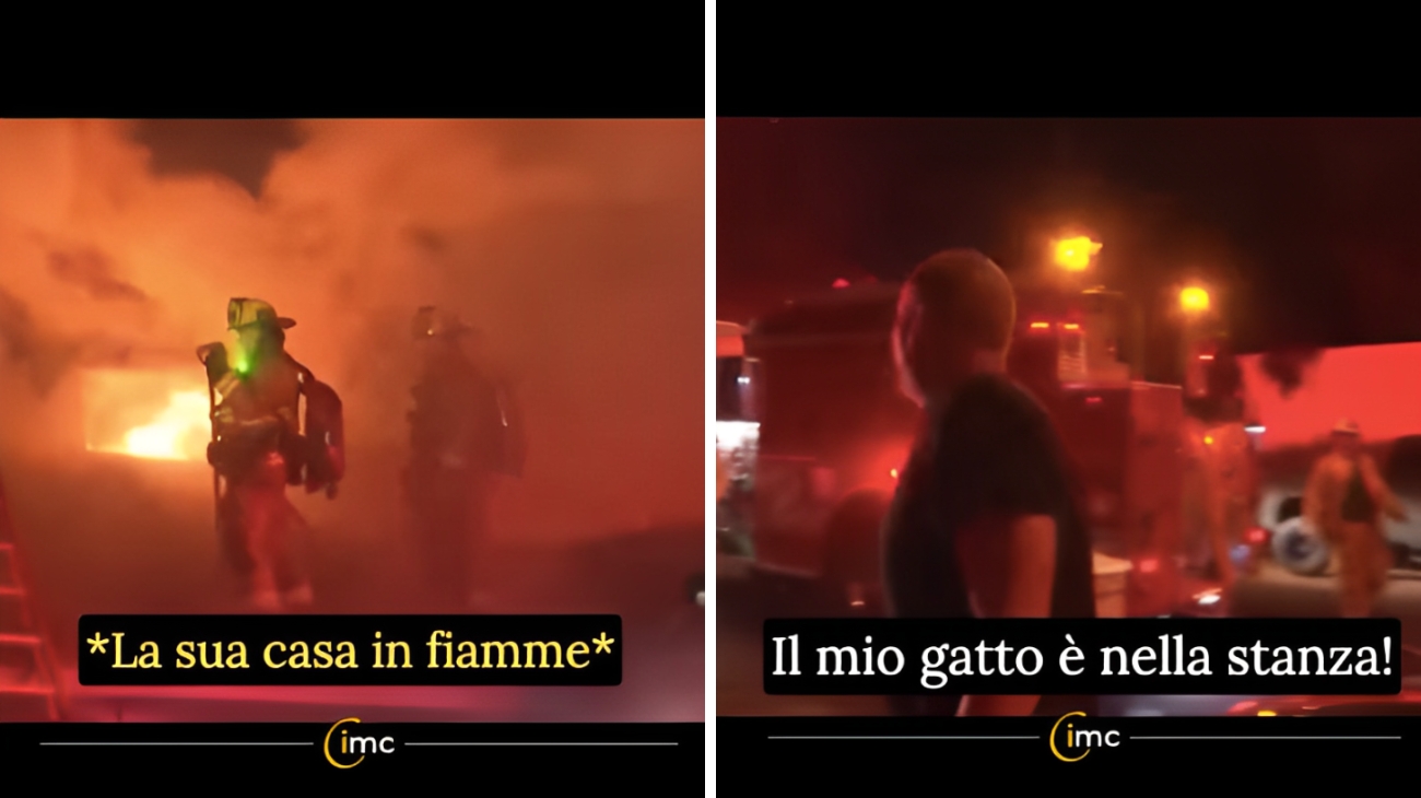 La sua casa è in fiamme e c'è il suo gatto intrappolato: il gesto dei Vigili del Fuoco